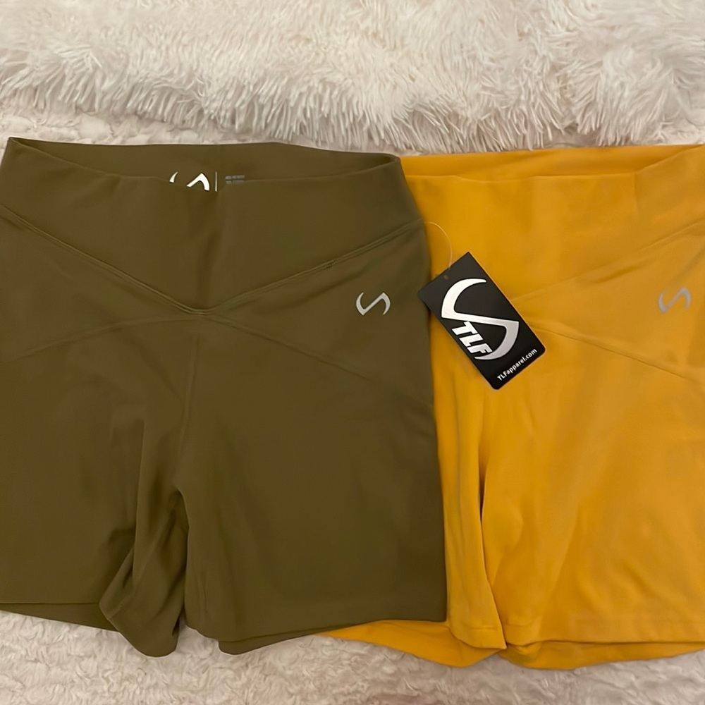 TLF workout gym shorts TLF bike shorts 2 pairs new size xl sold out bike shorts